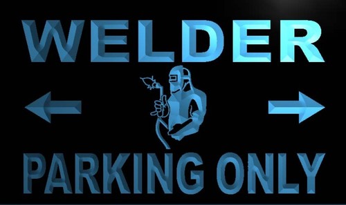 Welder Parking Only Neon Light Sign